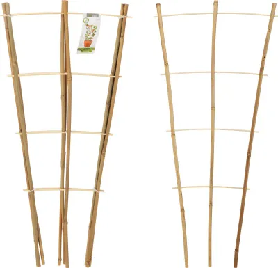 LOT DE 3 TREILLIS / ÉCHELLES EN BAMBOU