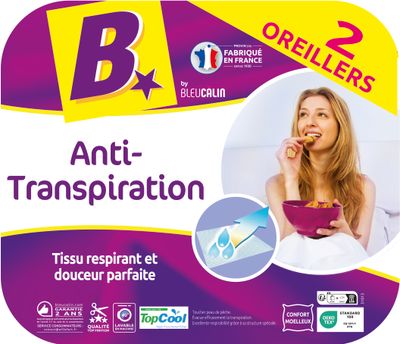 LOT DE 2 OREILLERS ANTI-TRANSPIRATION