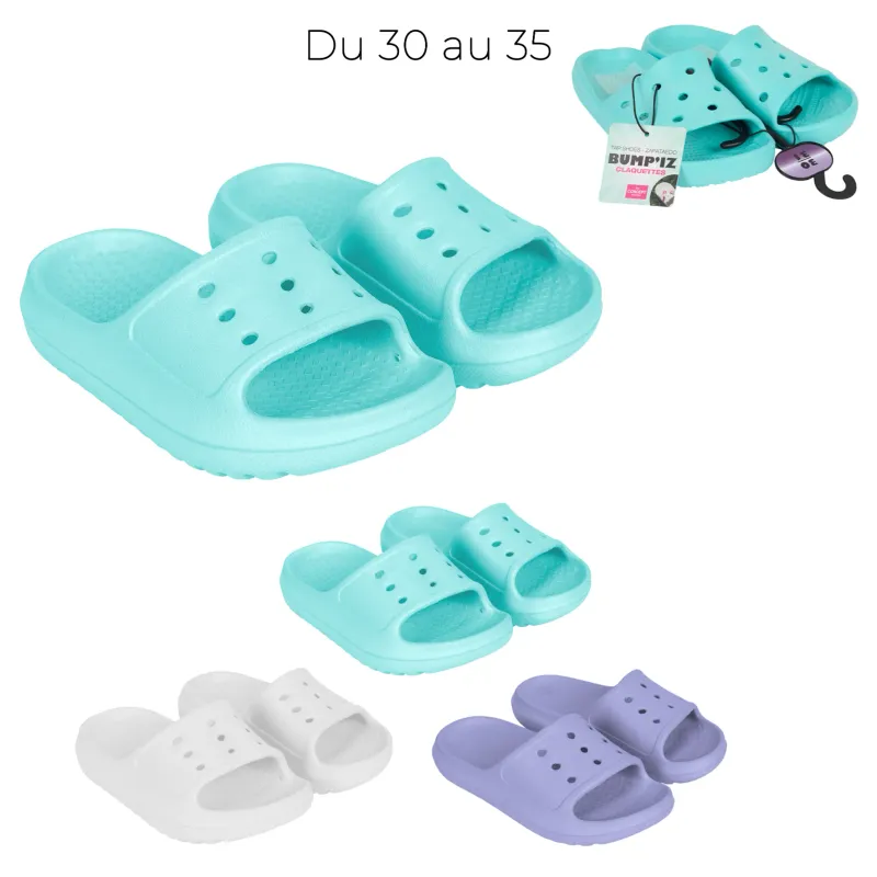 CLAQUETTES ENFANT DU 30 AU 35 ASS