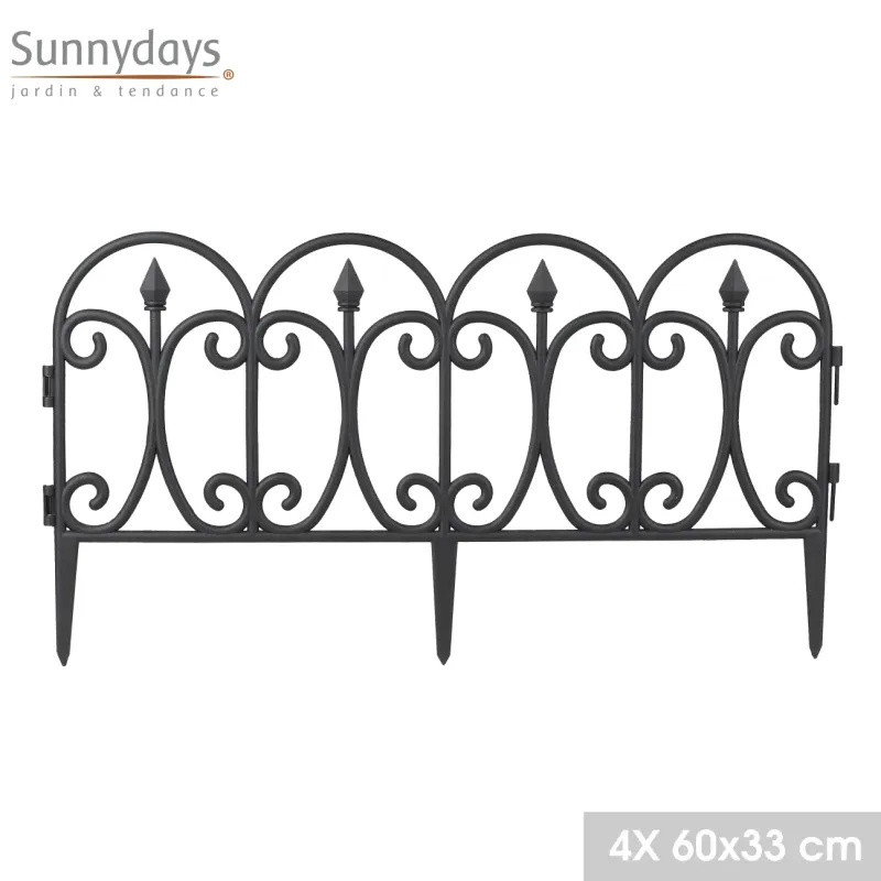 LOT DE 4 BORDURES DE JARDIN