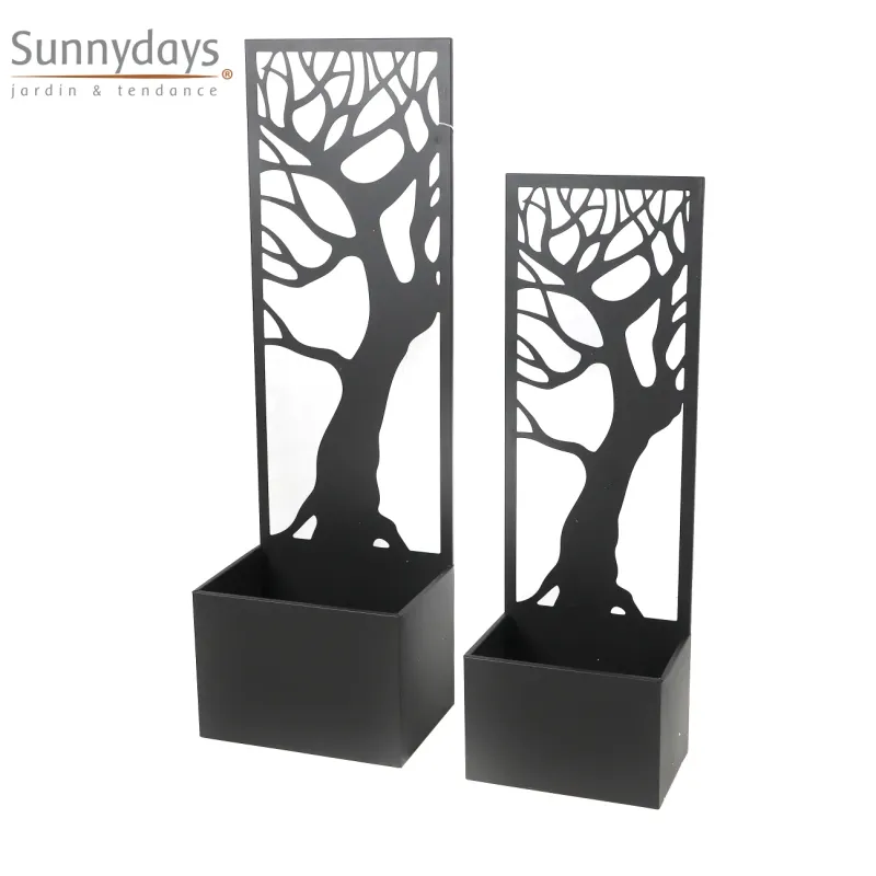 JARDINIÈRE AVEC PANNEAU DÉCO "ARBRE"