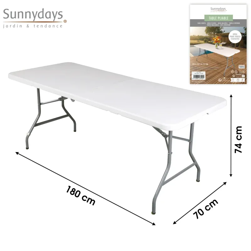 TABLE DE RÉCEPTION PLIANTE