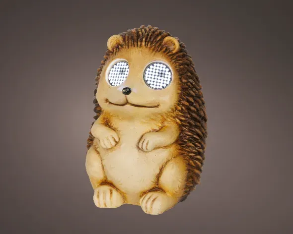 HÉRISSON SOLAIRE AVEC YEUX MOBILES