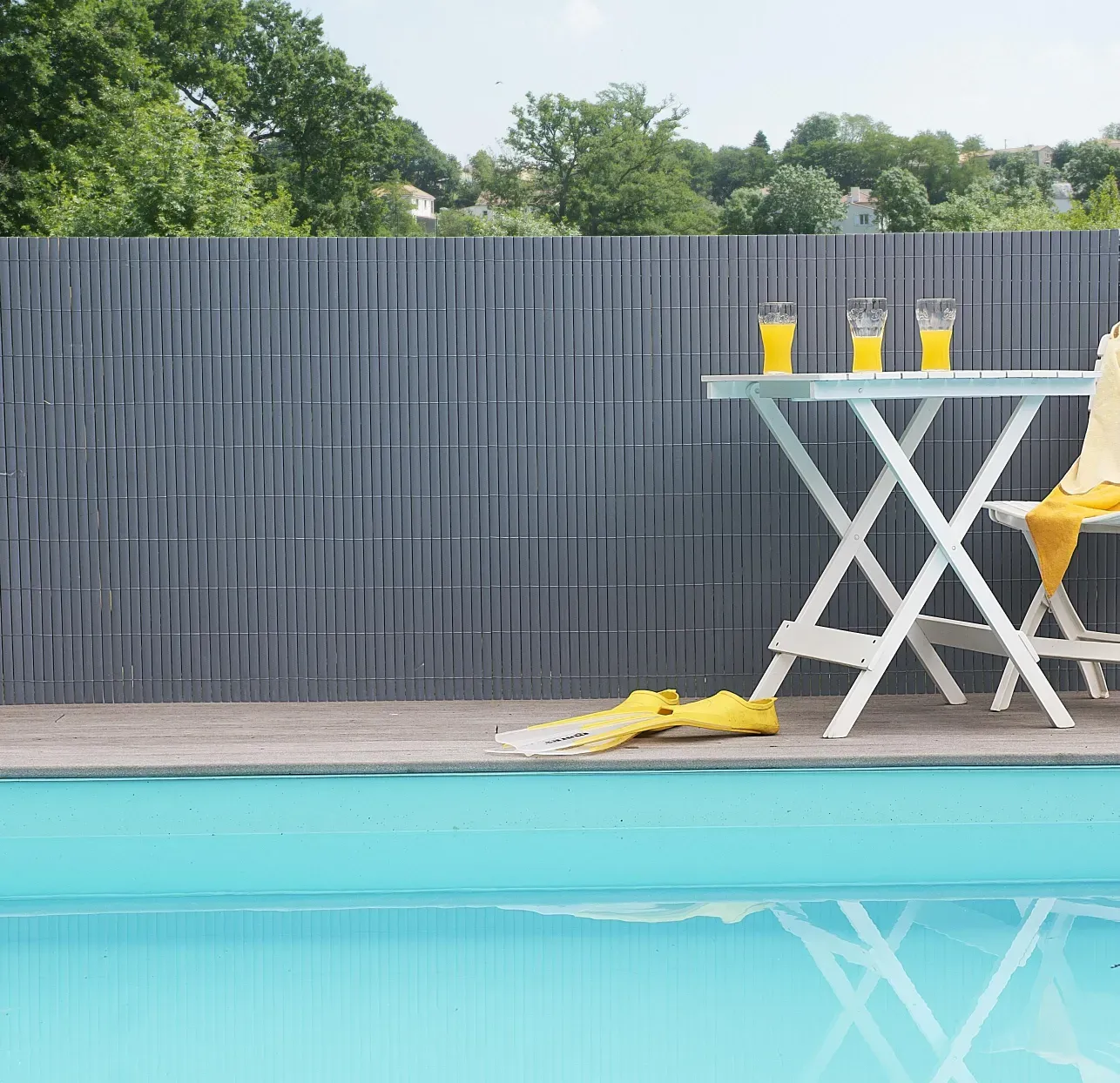 CANISSE PVC DOUBLE FACE GRIS 1.5X3M