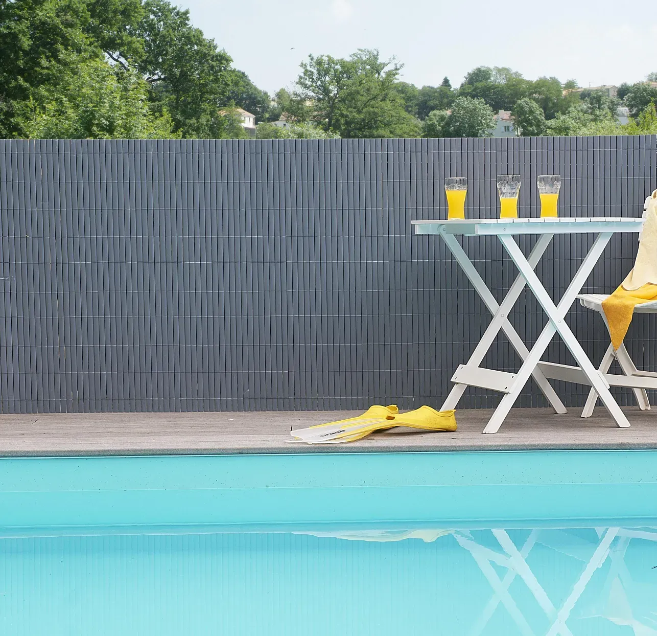 CANISSE PVC DOUBLE FACE GRIS 1X3M