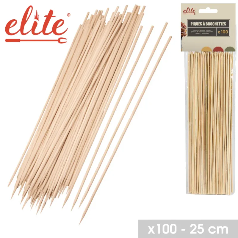 SACHET DE 100 PIQUES À BROCHETTES