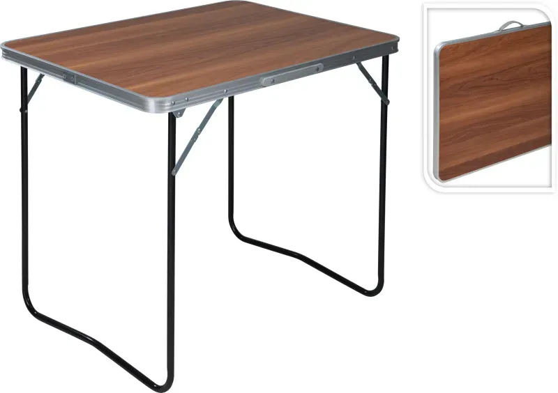 TABLE DE CAMPING PLIANTE IMITATION BOIS