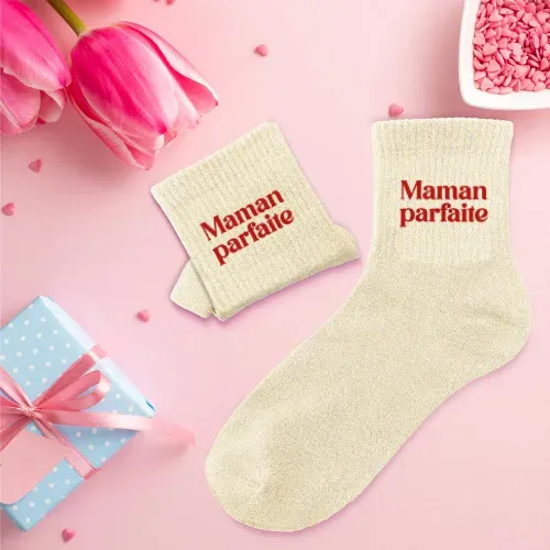 CHAUSSETTES PAILLETTES "MAMAN PARFAITE"