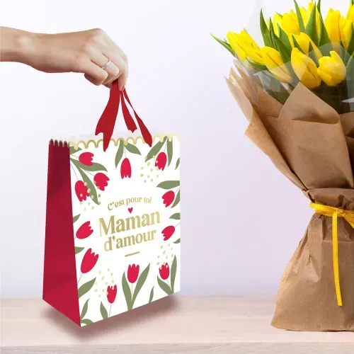 SAC CADEAU "MAMAN D'AMOUR" GM