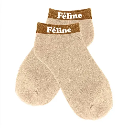 SOCQUETTES PAILLETTES " FELINE"