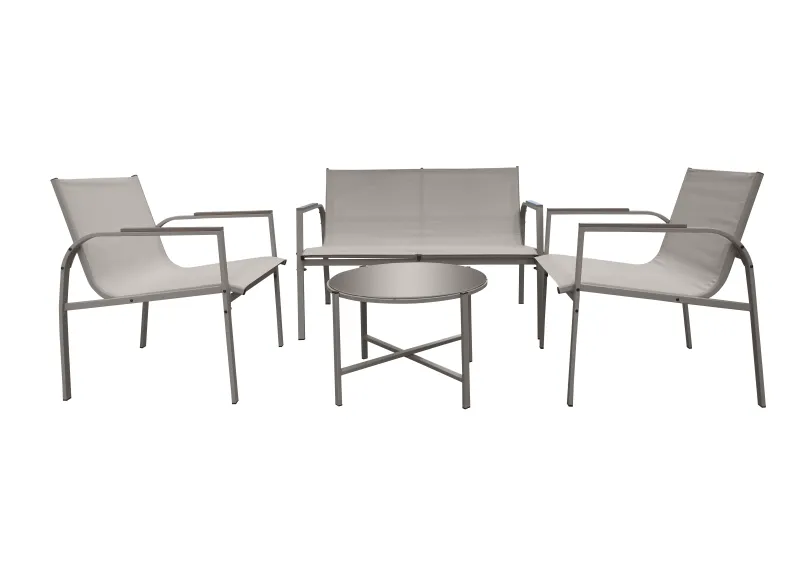 SALON DE JARDIN COPACABANA BEIGE 4PIECES