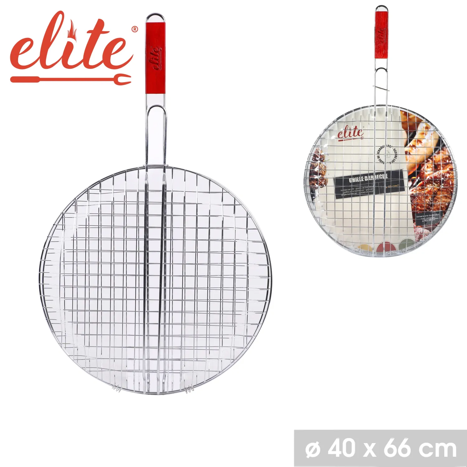 GRILLE BARBECUE + MANCHE D40CM