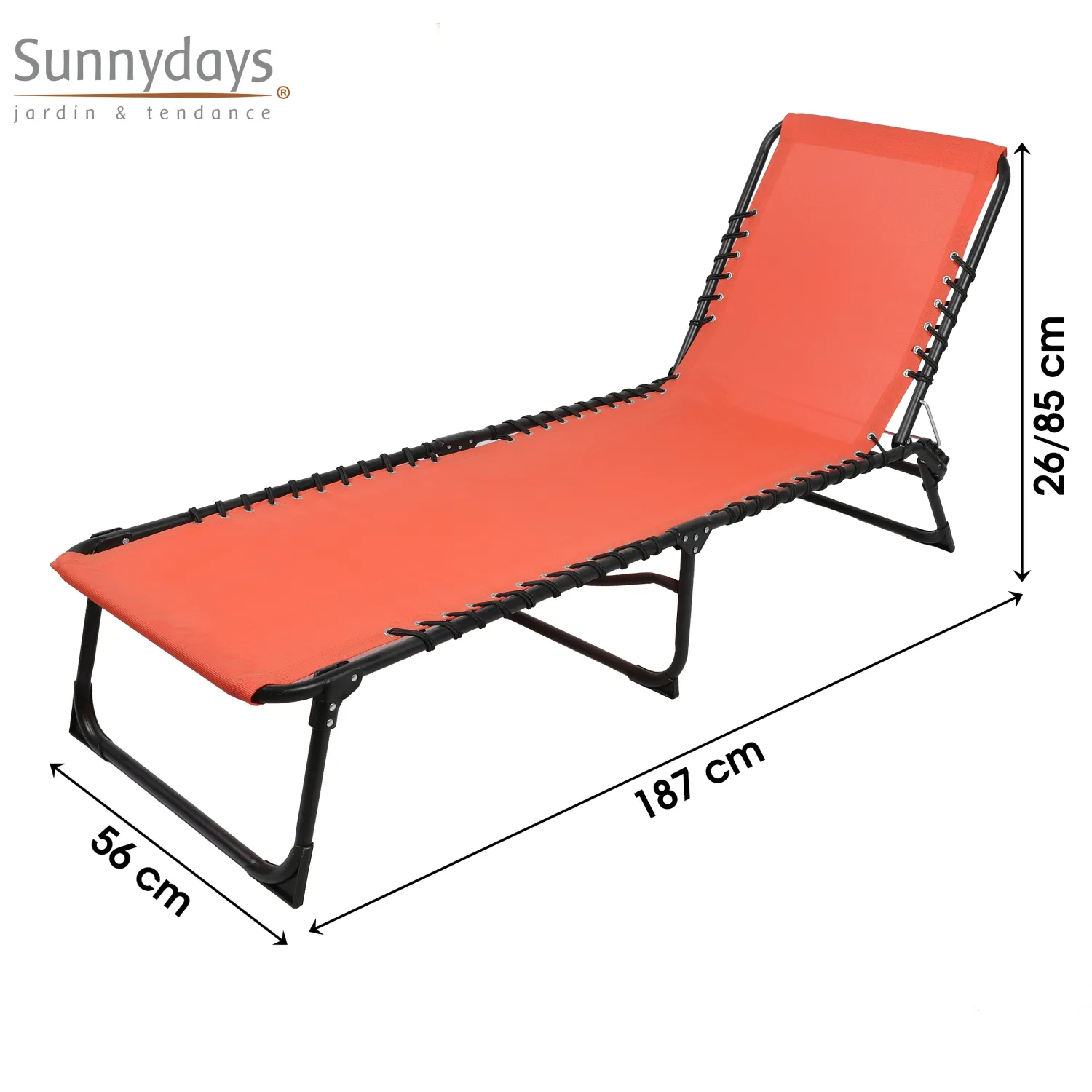 BAIN DE SOLEIL PLAYA CORAIL 187X56X26/85CM BAIN DE SOLEIL PLAYA CORAIL 187X56X26/85CM