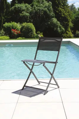 CHAISE PLIANTE BOREAL 46X51X81CM ANTHRACITE