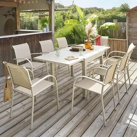 TABLE PIAZZA EXT90/180X90X75.5CM ARGILE TABLE PIAZZA EXT90/180X90X75.5CM ARGILE
