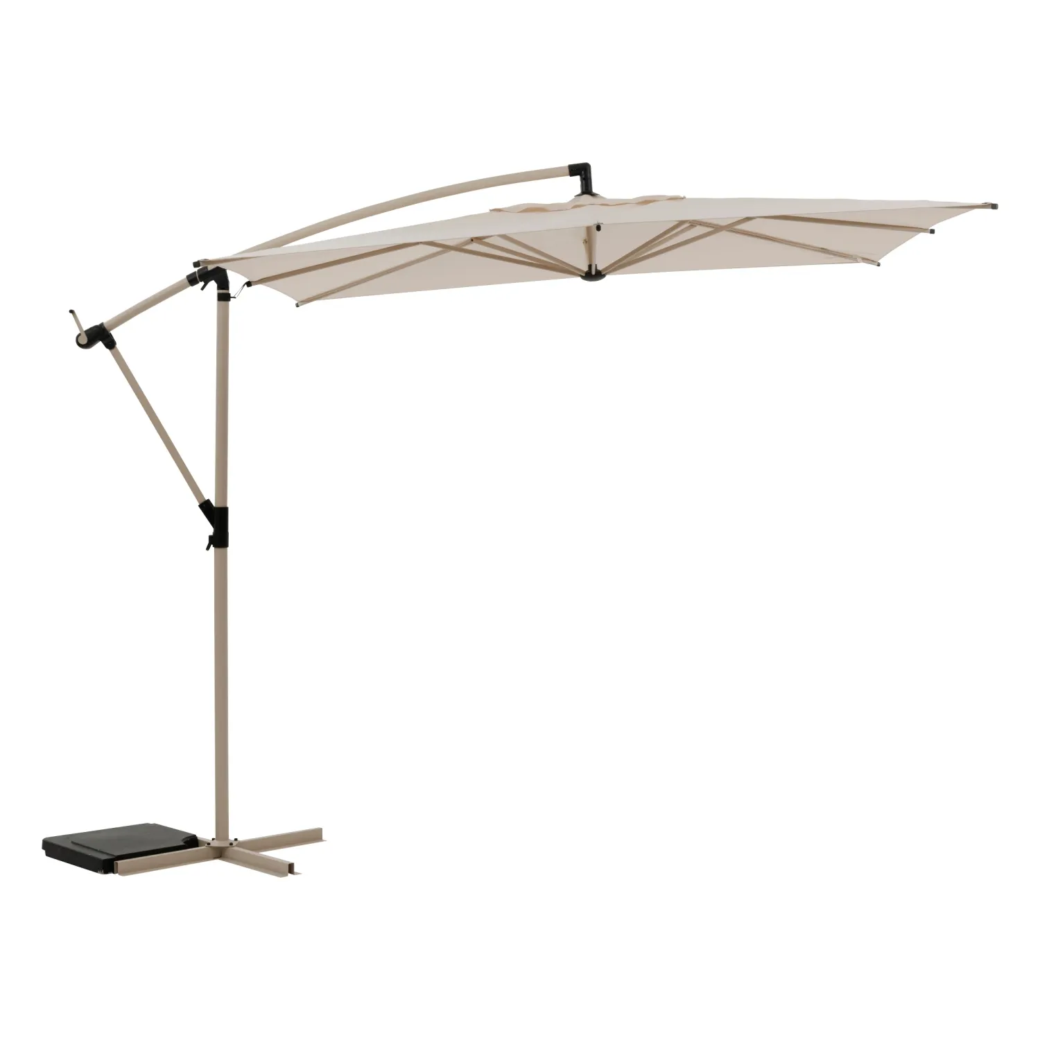 PARASOL DECENTRE MANOA 2.5X2.5X2.4M ARGILE/BLE PARASOL DECENTRE MANOA 2.5X2.5X2.4M ARGILE/BLE