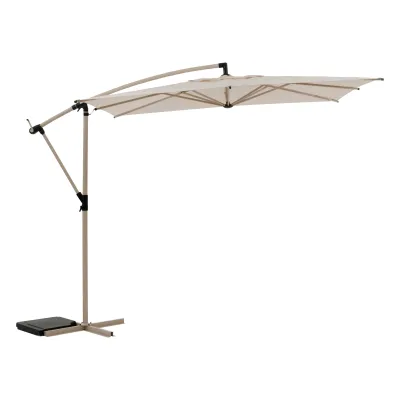 PARASOL DECENTRE MANOA 2.5X2.5X2.4M ARGILE/BLE