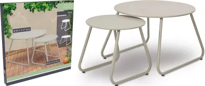 TABLE D APPOINT X2 BEIGE TABLE D APPOINT X2 BEIGE
