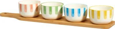 SET DE 4 RAMEQUINS  AVEC PLATEAU