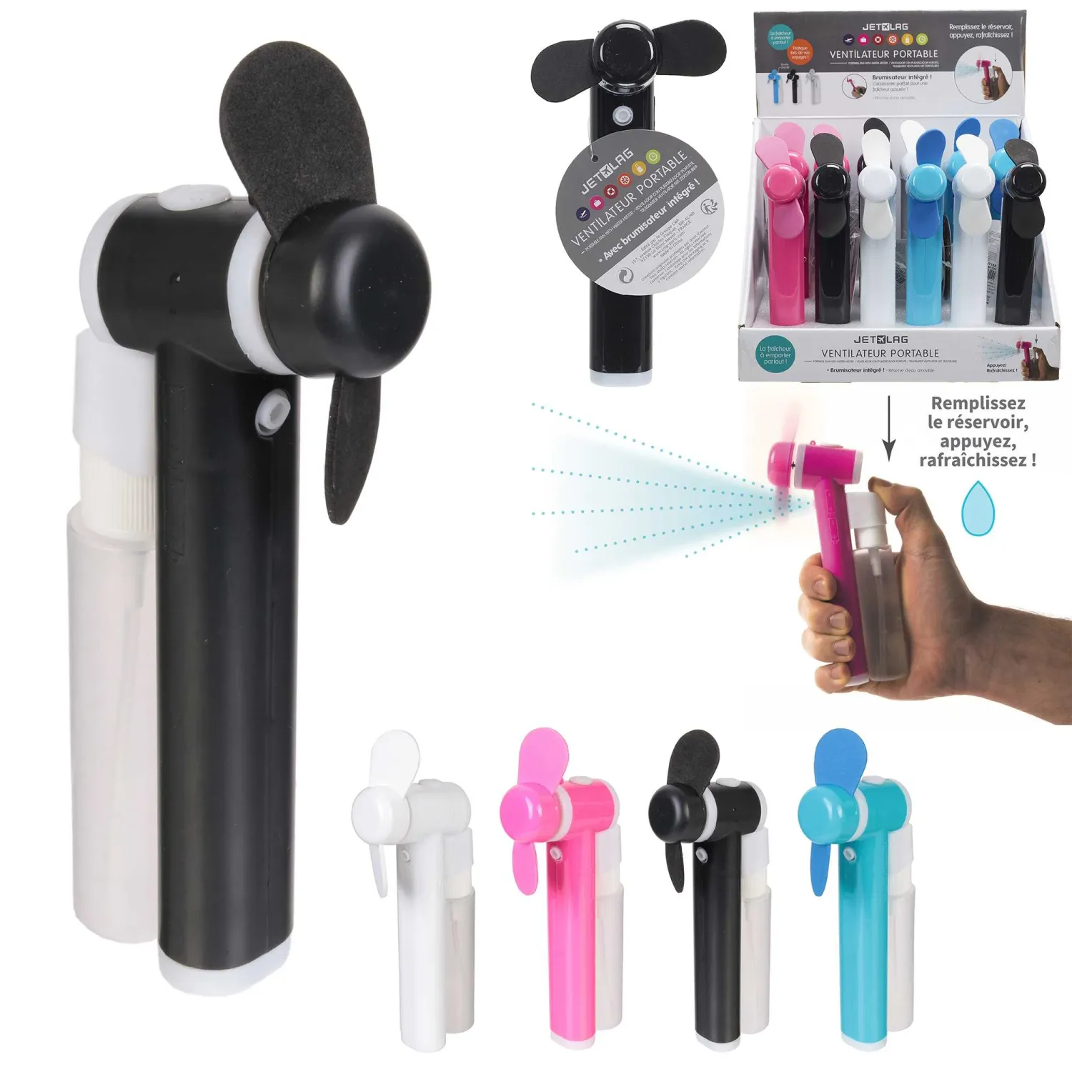 VENTILATEUR PORTATIF AVEC BRUMISATEUR