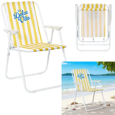 CHAISE PLIANTE "DOLCE VITA"JAUNE