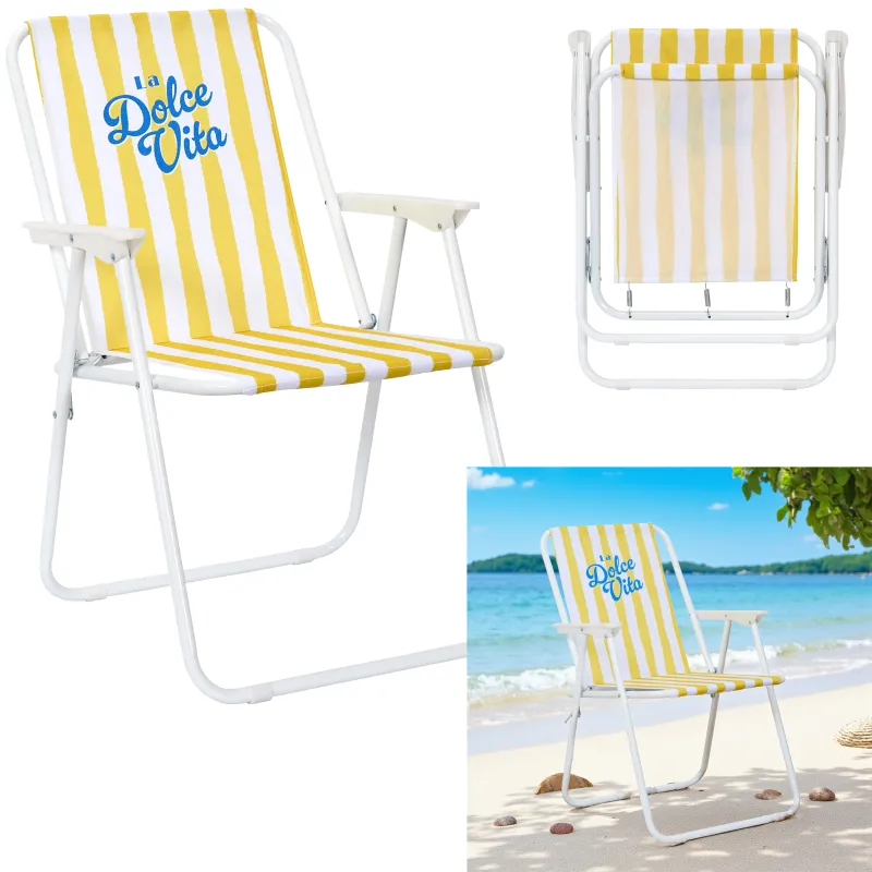 CHAISE PLIANTE "DOLCE VITA"JAUNE
