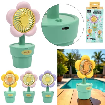 VENTILATEUR "FLEUR" RECHARGEABLE