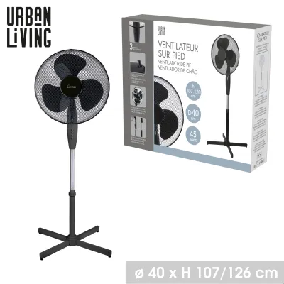 VENTILATEUR SUR PIED NOIR