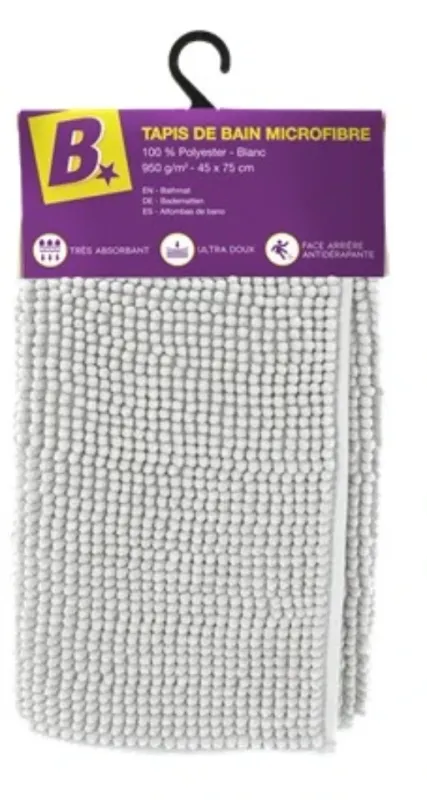 TAPIS DE BAIN CHENILLE MICROFIBRE TAPIS DE BAIN CHENILLE MICROFIBRE