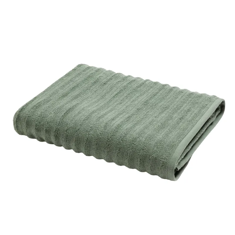 Drap de bain 90x150cm éponge unie "Maya" sauge