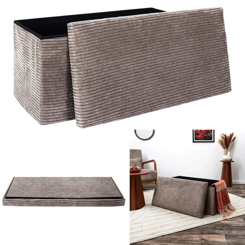 Coffre banc pliable côtelé Coffre banc pliable côtelé