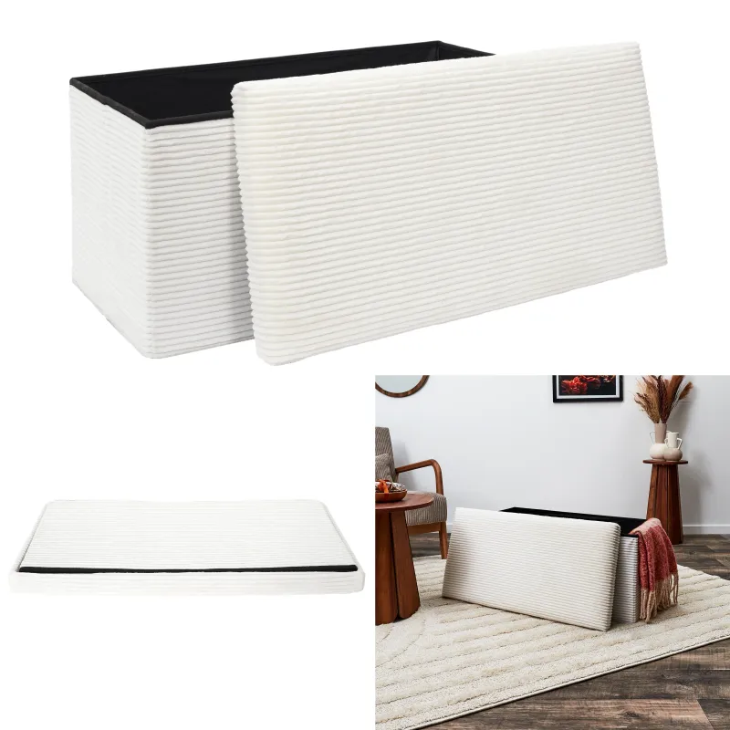 Coffre banc pliable côtelé Coffre banc pliable côtelé