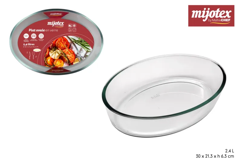 PLAT MIJOTEX VERRE OVALE 2.4L