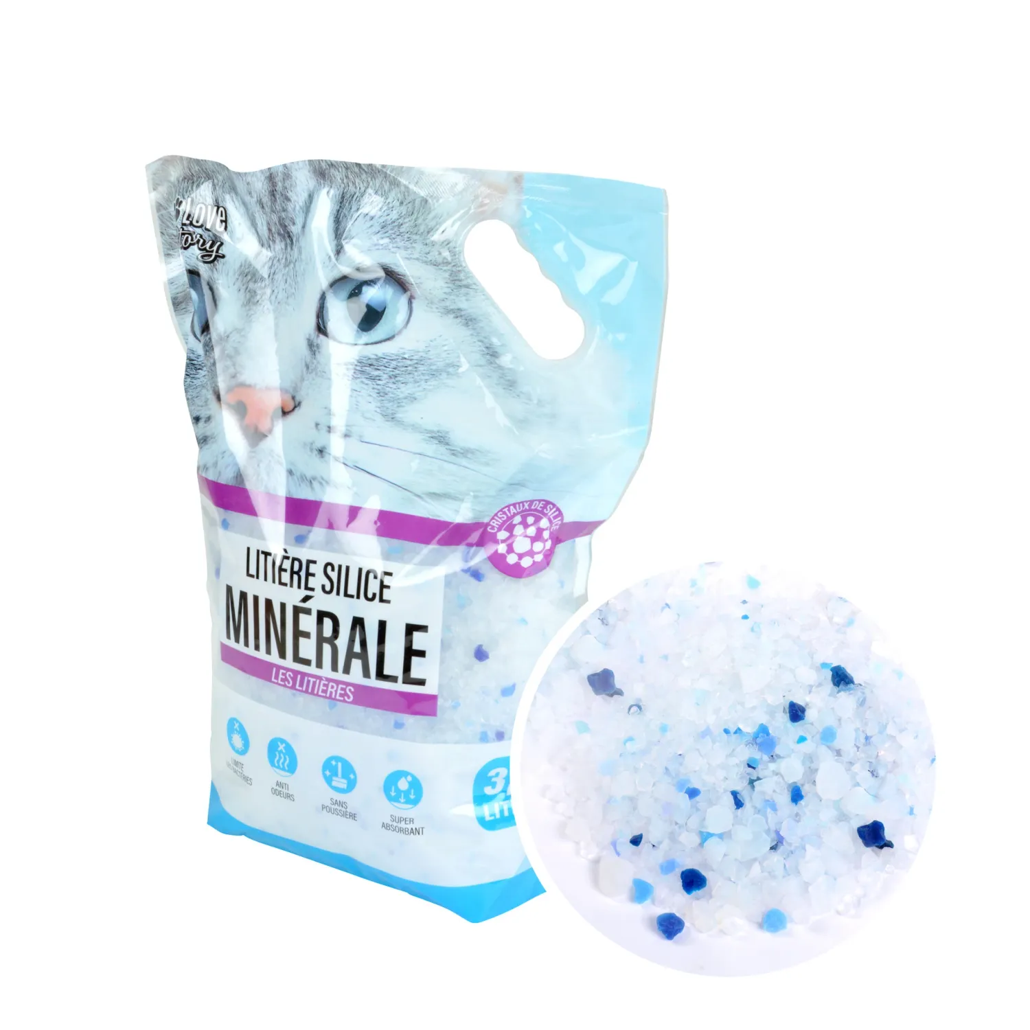 LITIERE SILICE CHAT ULTRA-ABSORBANT 3.8L