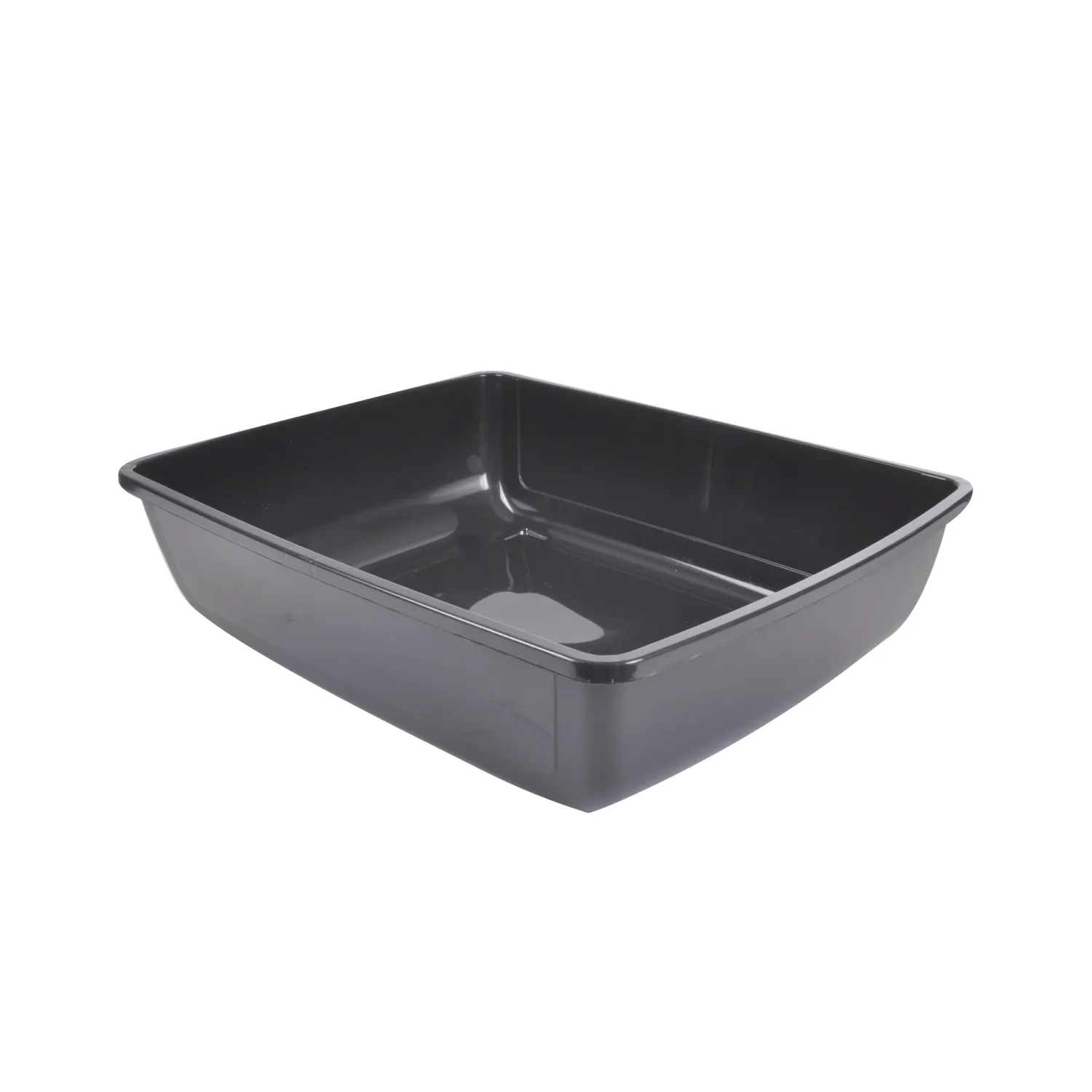 BAC A LITIERE PLAST SANS BORD GRIS 46X36XH12CM