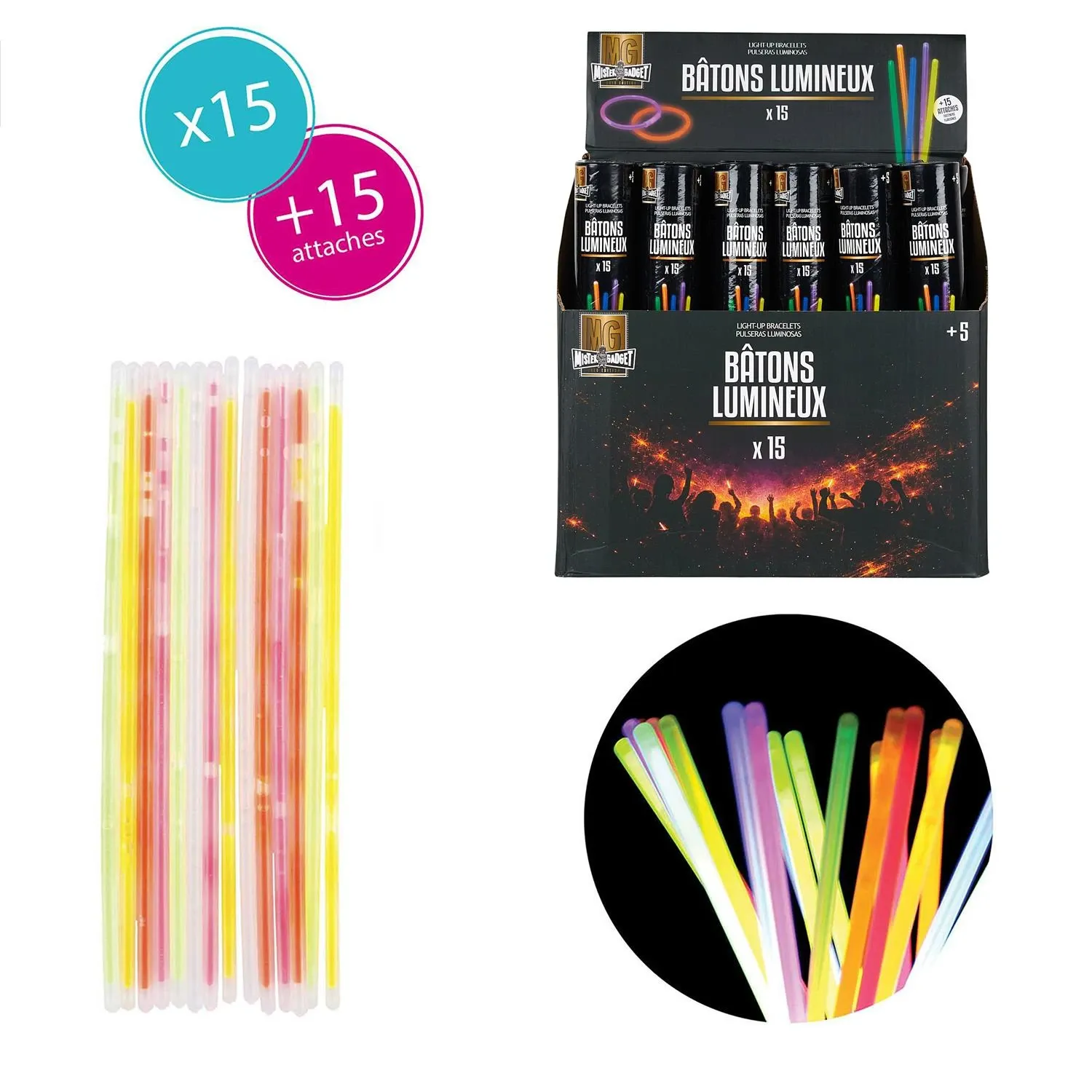 LUMIOSTICK MULTICOLORE X15 20.5CM