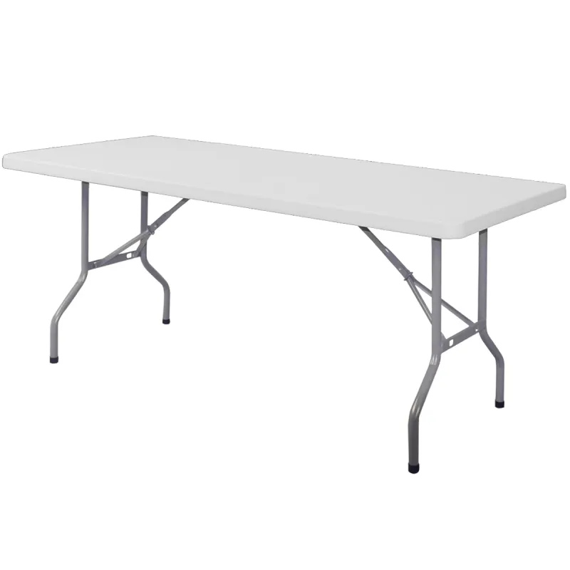 TABLE RECEPTION PLIANTE 180X70X74CM BLANCHE