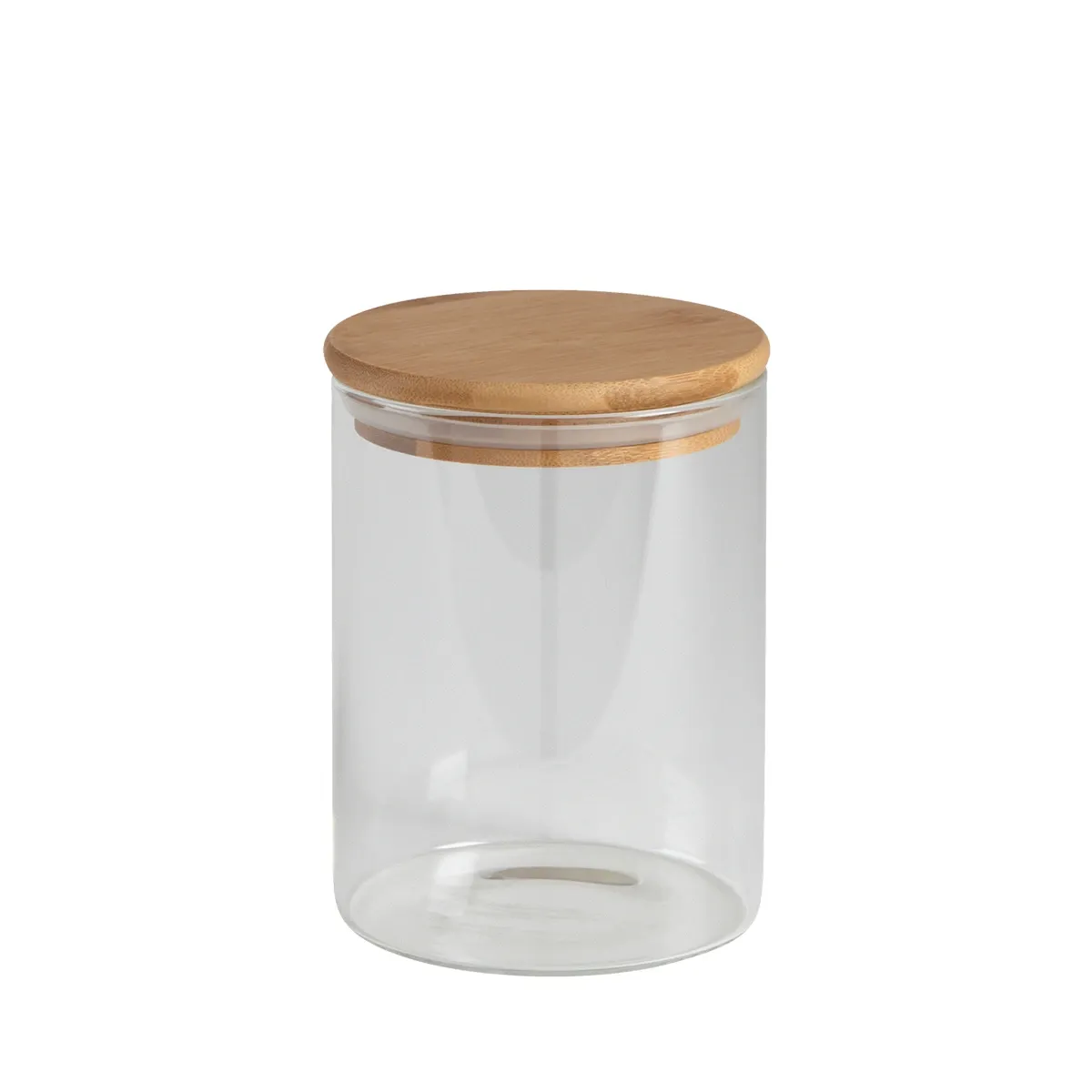 BOCAL HERMETIQUE ROND VERRE/BAMBOU 0.6L