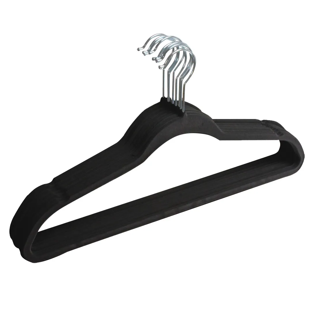 CINTRES METAL EFFET VELOURS X8 NOIR