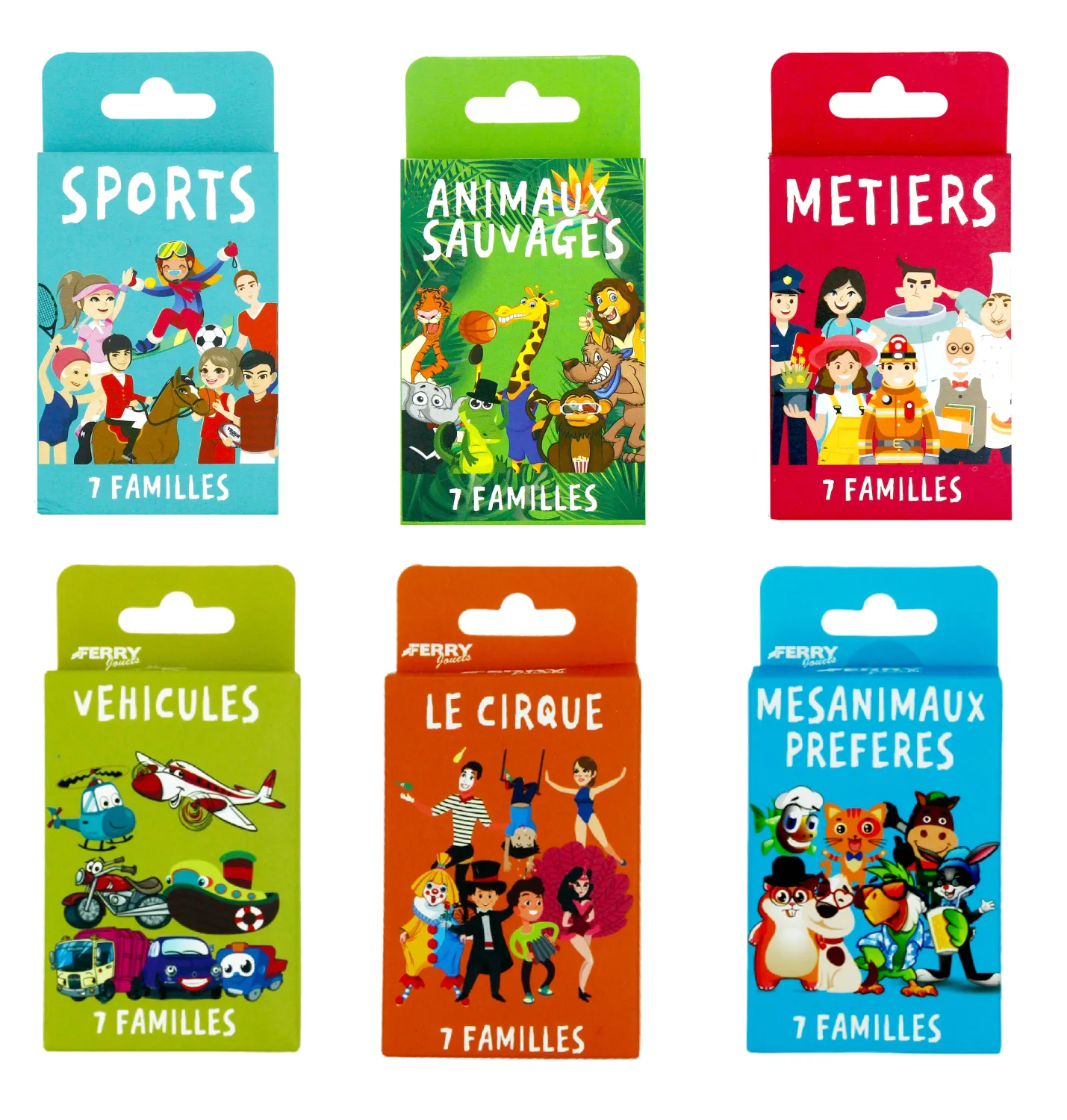 JEU DE 7 FAMILLES 42 CARTES PLASTIFIEES