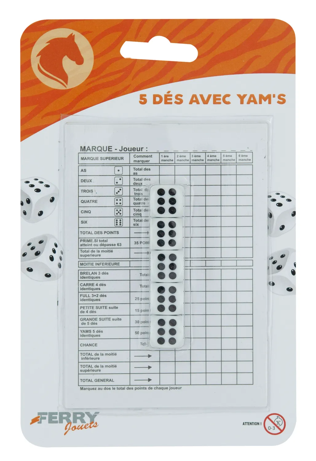 DES X5 ET BLOC DE YAM'S 20 FEUILLES