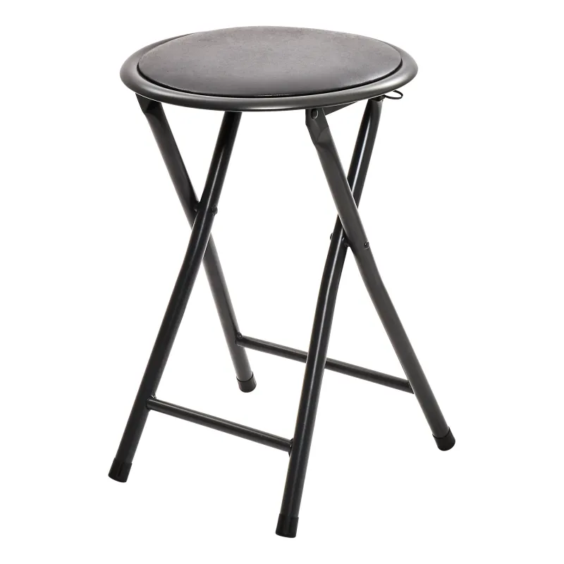 TABOURET PLIANT PVC NOIR