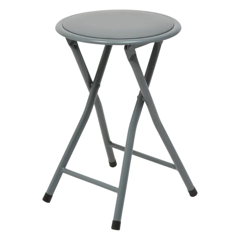 TABOURET PLIANT PVC GRIS