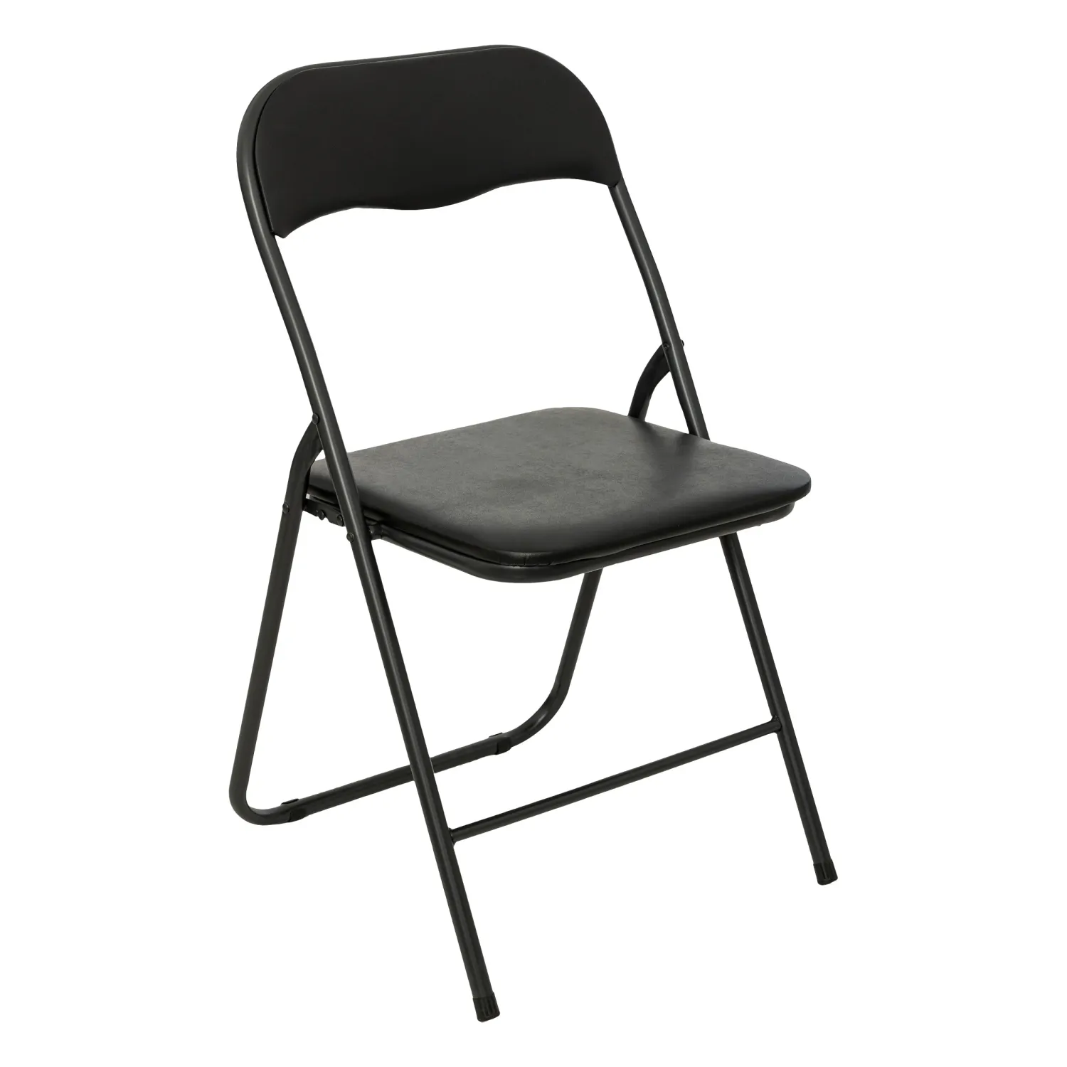 CHAISE PLIANTE PVC NOIRE 44X45XH79CM