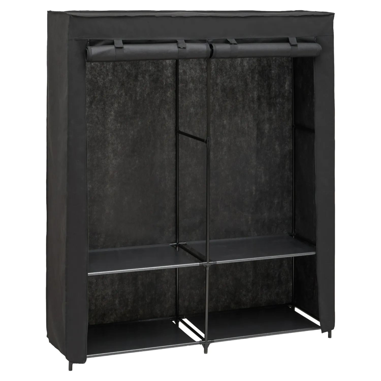 PENDERIE DBLE VESTIAIRE DRESSY 140X45X165CM NOIR