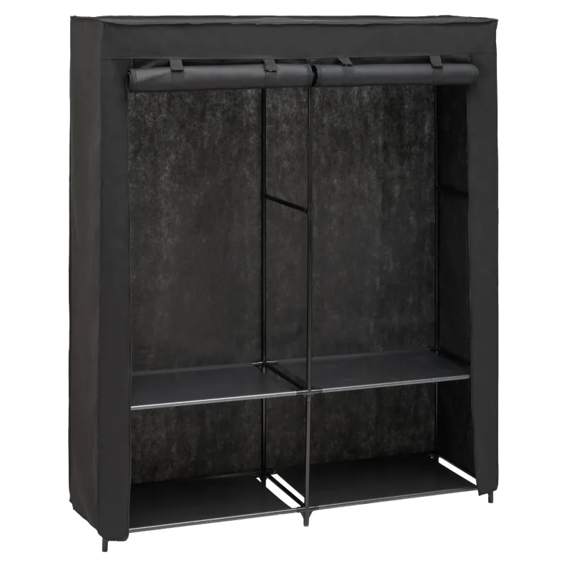 PENDERIE DBLE VESTIAIRE DRESSY 140X45X165CM NOIR