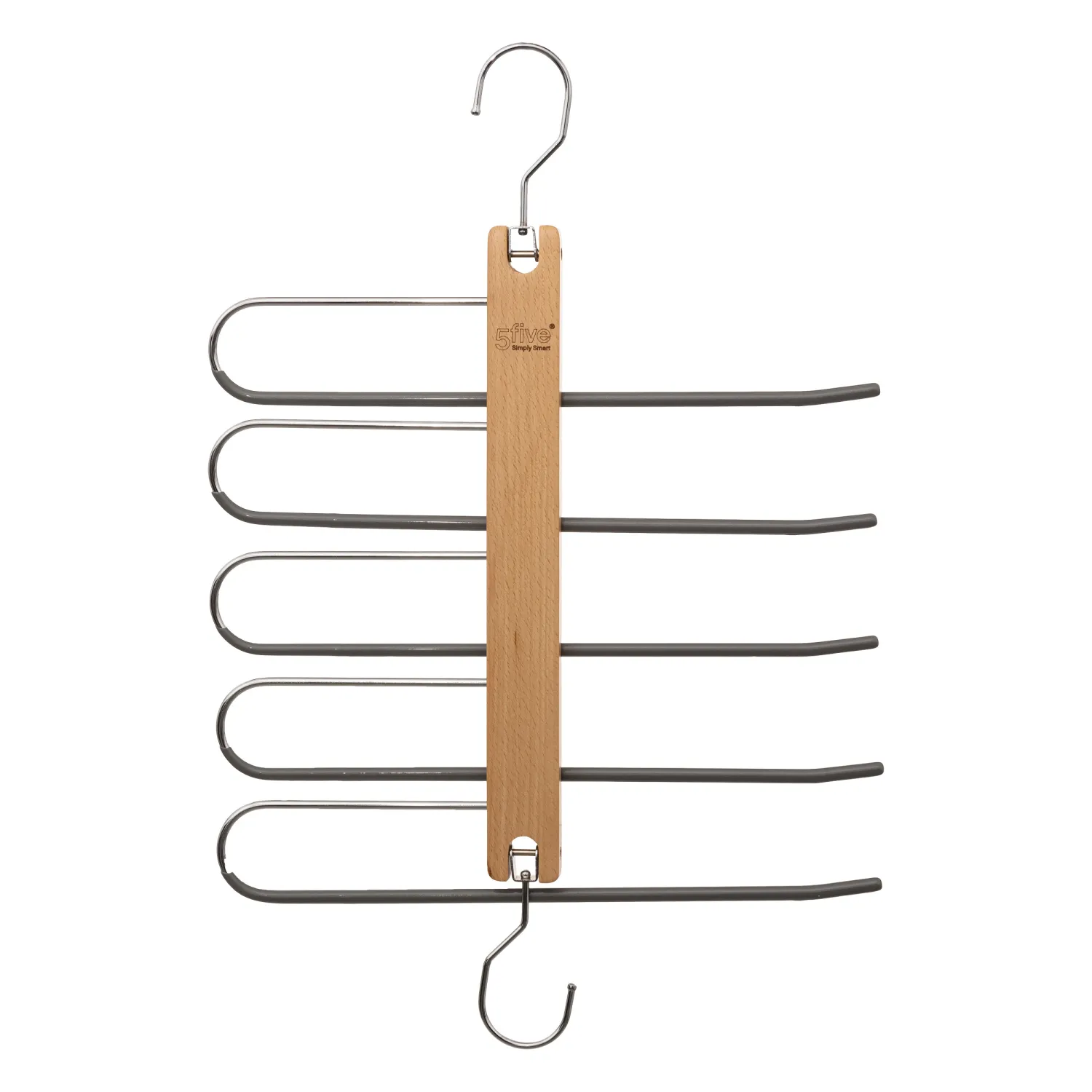 CINTRE BOIS 5 PANTALONS
