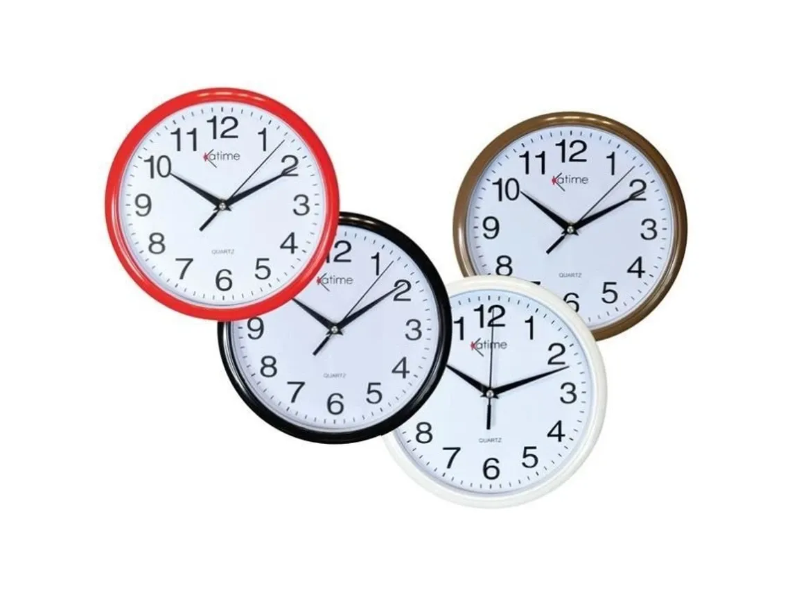 PENDULE PLASTIQUE RONDE D25CM