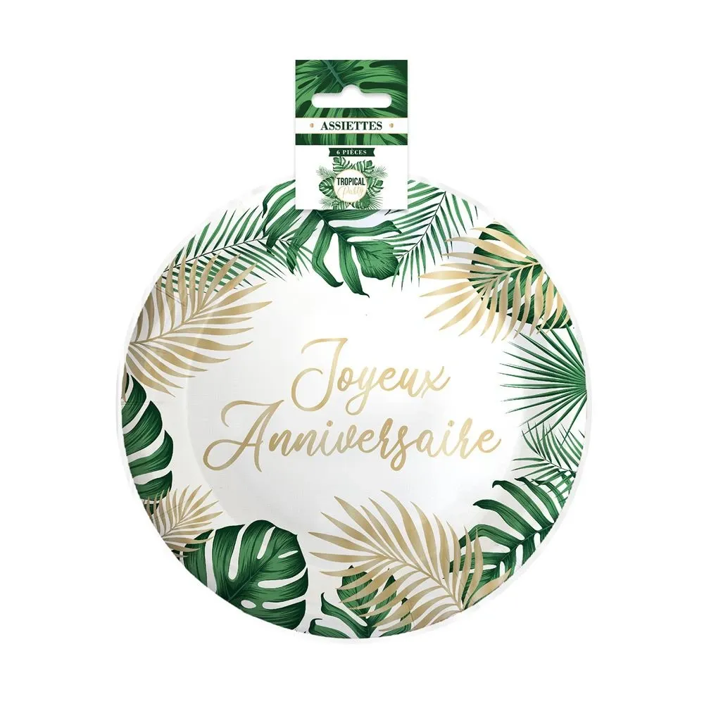 ASSIETTES X6 TROPICAL PARTY
