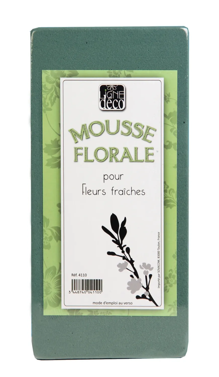 BLOC MOUSSE VERTE FILMEE 11X8X22.5